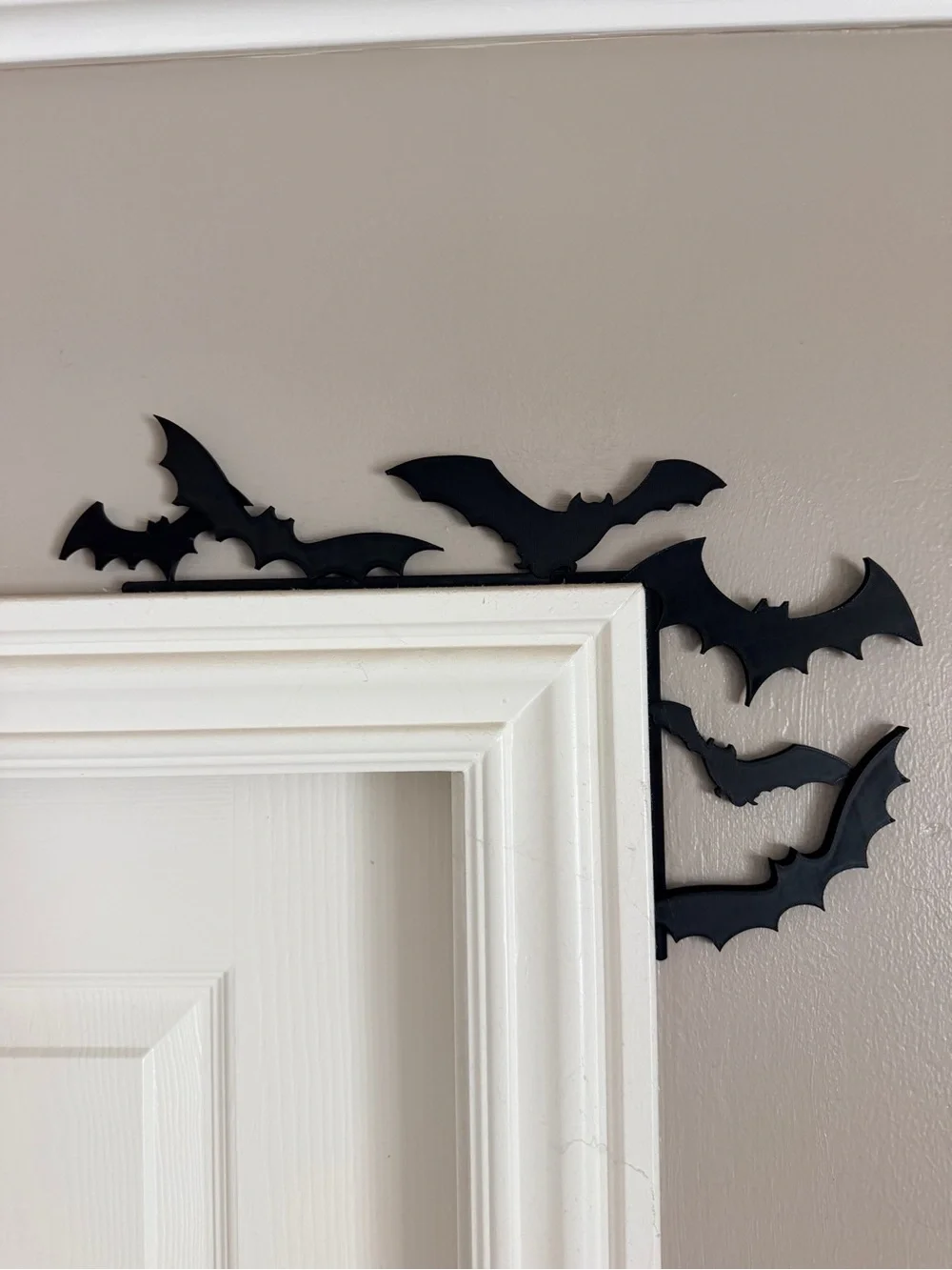 Black Bat Corner Wall Decor - Home Accent